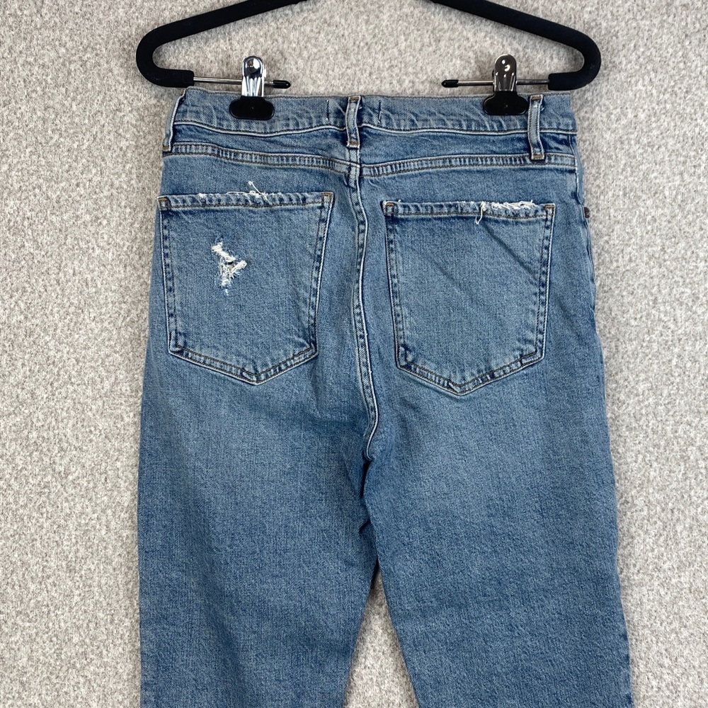 Agolde Nico slim straight jeans size 27 high rise button fly organic crop - Picture 7 of 12